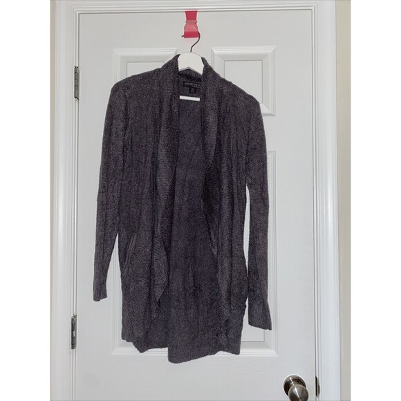 Barefoot Dreams Cardigan Cozy Chic Lite Women's Sweater Draped Brown Taupe Small - Picture 1 of 9